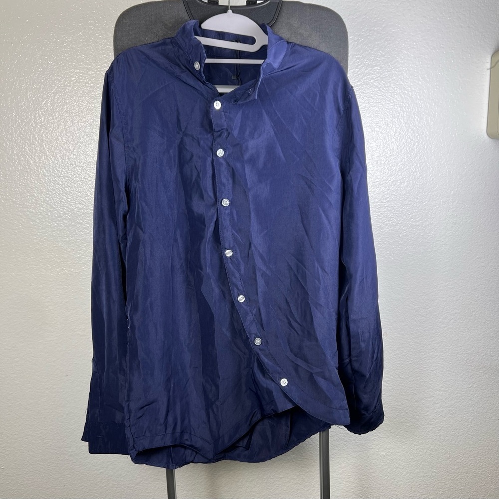 SHEIN Women’s Navy Blue Top Shirt Blouse Size L